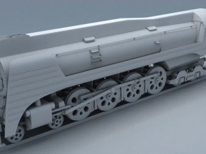 steam locomotive Modello 3D