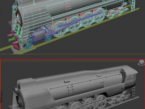 steam locomotive 3Dモデル