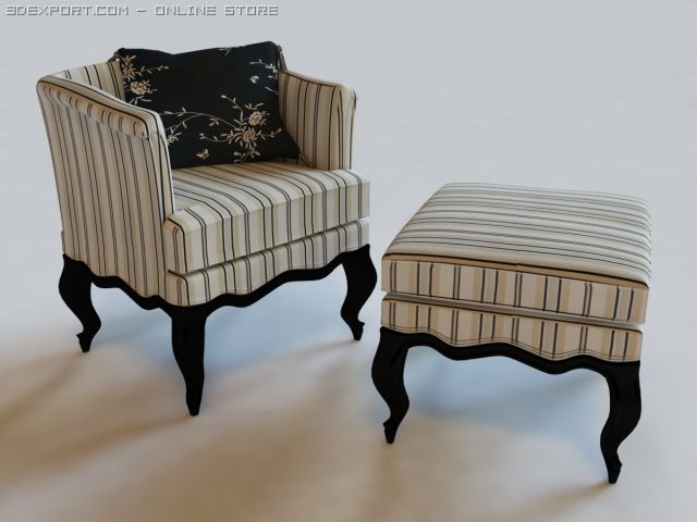 chairset0001 Model 3D .c4d .max .obj .3ds .fbx .stl .blend 