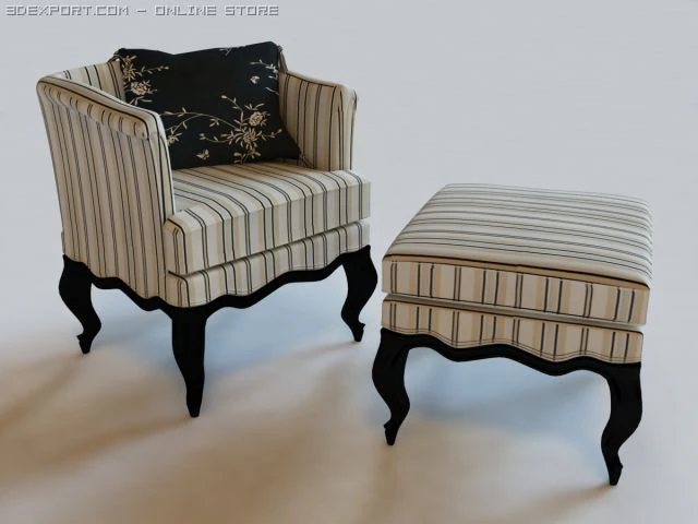 chairset0001 3D Model .c4d .max .obj .3ds .fbx .stl .blend
