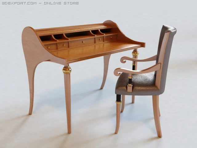 бюрокресло 3D Модель .c4d .max .obj .3ds .fbx .stl .blend 