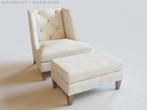chair04set 3D Модель