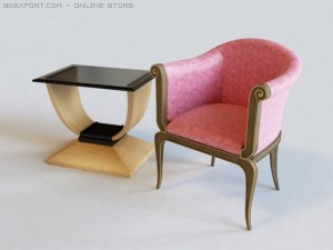 chaircofeetable 3D Модель