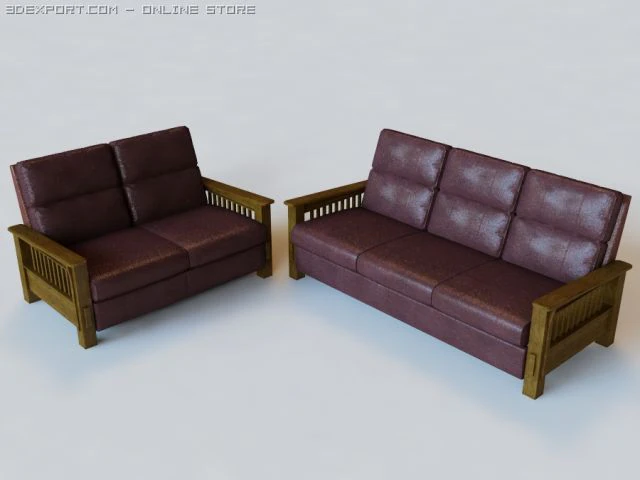 sofaset02 3D Model .c4d .max .obj .3ds .fbx .stl .blend 