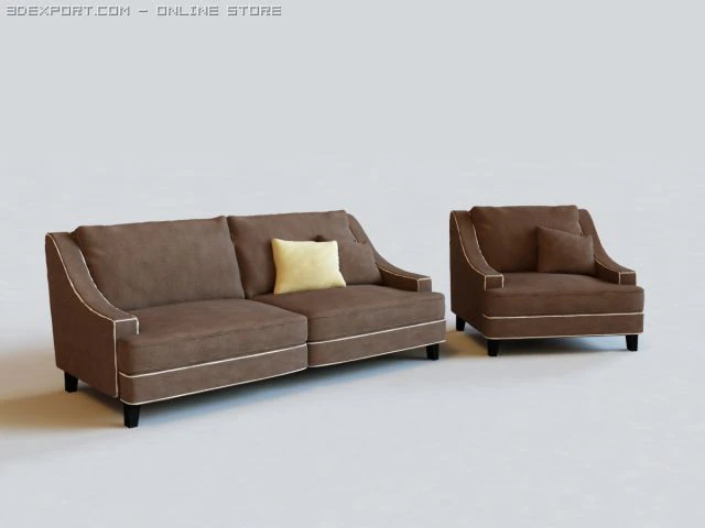 sofaset01 3D Model .c4d .max .obj .3ds .fbx .stl .blend