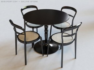 tablechairset 3D Модель