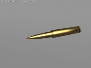 50 cal bullet 3D Model