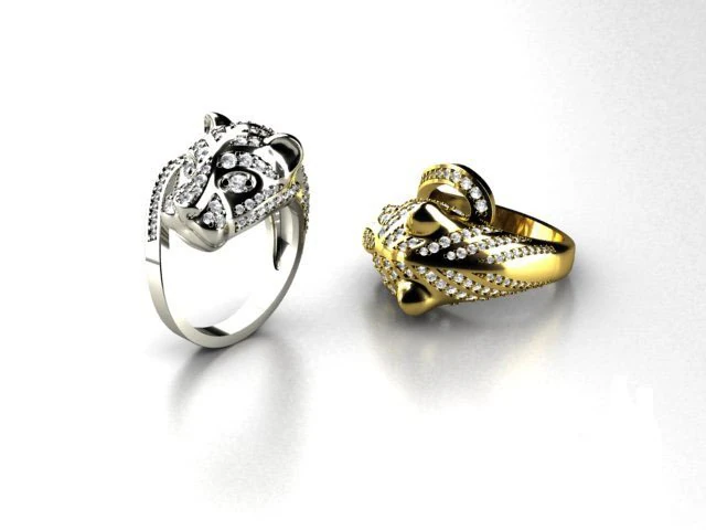 tiger ring 3D Model .c4d .max .obj .3ds .fbx .stl .blend