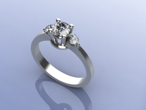 engagement ring 3D-Druckmodell