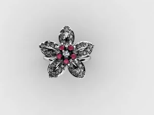 çiçek yüzük 3D Baskı Modeli