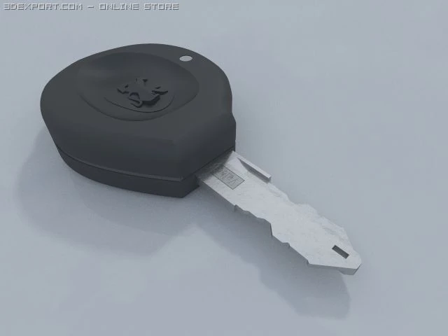 peugeot car key 3D Model .c4d .max .obj .3ds .fbx .stl .blend