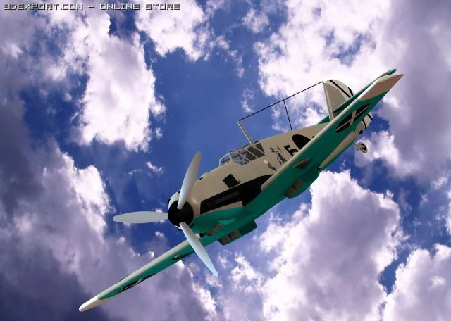 bf109e 3D Model .c4d .max .obj .3ds .fbx .stl .blend 