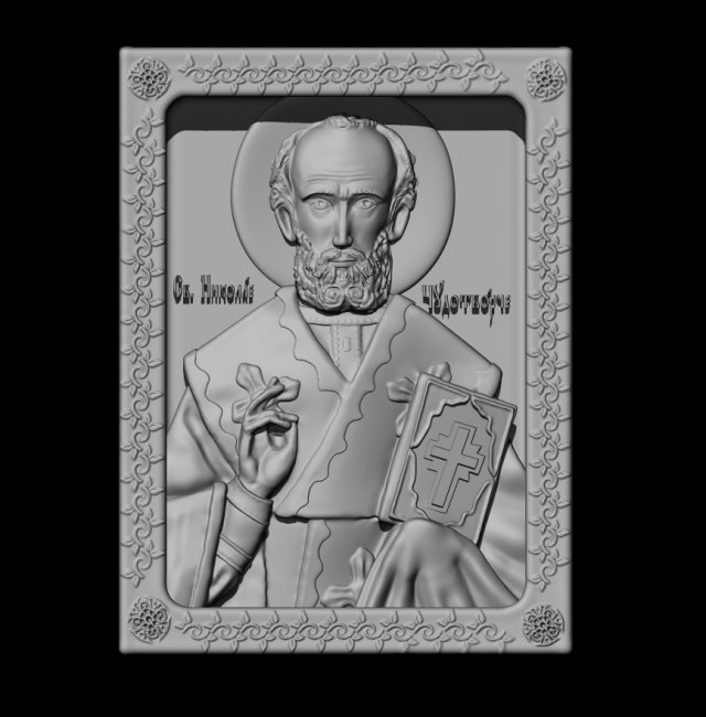 the icon of st nicholas 3D Print Model .c4d .max .obj .3ds .fbx .stl .blend 