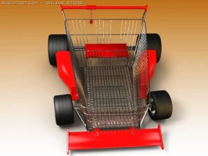 carrinho de compras de rali f1 Modelo 3D