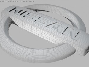 nissan badge Modelo 3D