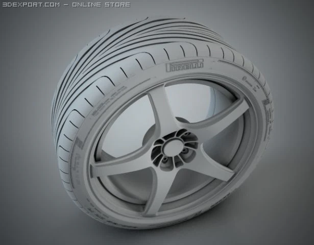 pneu oz aro pirelli p zero Modelo 3D .c4d .max .obj .3ds .fbx .stl .blend 