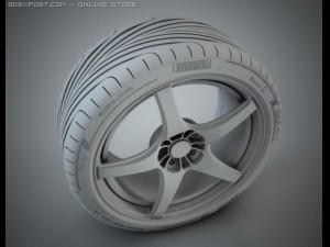 oz rim  pirelly pzero tyre 3D Модель