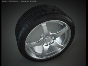 oz rim  pirelly pzero tyre Modelo 3D