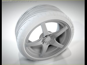 oz rim  pirelly pzero tyre Modelo 3D