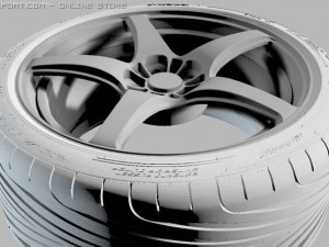 oz rim  pirelly pzero tyre Modelo 3D