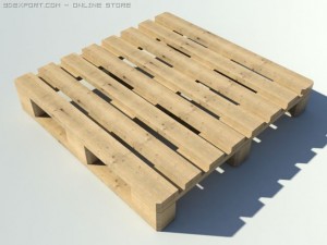 euro palet Modèle 3D
