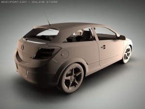 opel vauxhall astra gtc Modèle 3D