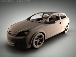 opel vauxhall astra gtc Modèle 3D
