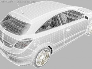 opel vauxhall astra gtc Modèle 3D