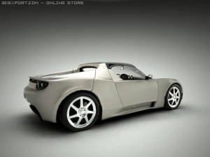 carro tesla Modelo 3D
