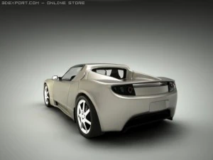 carro tesla Modelo 3D