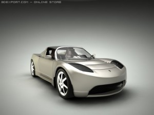 tesla car Modello 3D