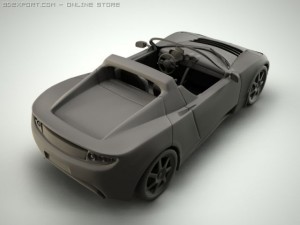 tesla car Modello 3D