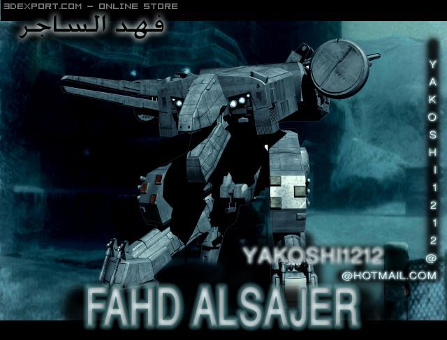 metal gear rex 3D Model .c4d .max .obj .3ds .fbx .stl .blend