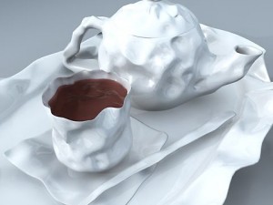 paper folds ceramic tea set Modelo 3D