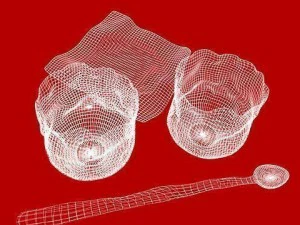 paper folds ceramic tea set 3D Model