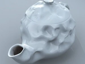 paper folds ceramic tea set 3D Model