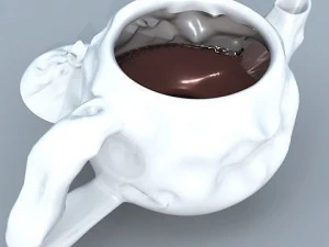paper folds ceramic tea set 3D Model