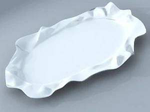 paper folds ceramic tea set 3D Model
