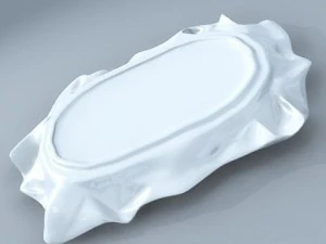 paper folds ceramic tea set 3D Model
