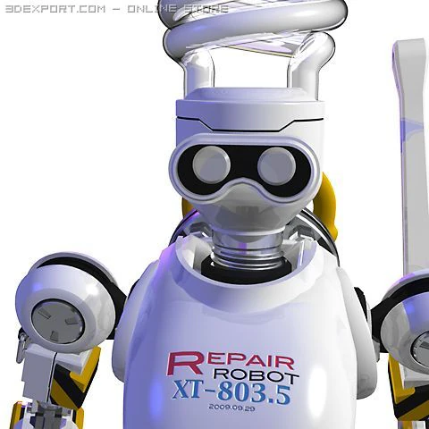 repair robot xt8035 3D Model .c4d .max .obj .3ds .fbx .stl .blend 