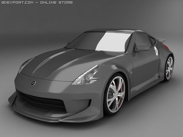 nissan 370 z 3D Model .c4d .max .obj .3ds .fbx .stl .blend 