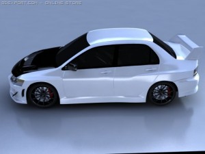 mitsubhisi lancer 2009 Modello 3D