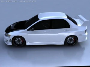 mitsubhisi lancer 2009 3D Model