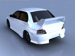mitsubhisi lancer 2009 Modello 3D