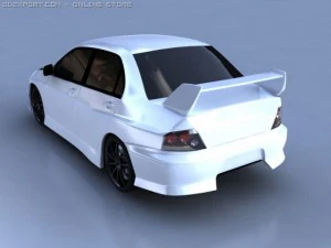 mitsubhisi lancer 2009 3D Model