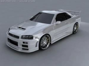 nissan skyline gtr r34 3D Model