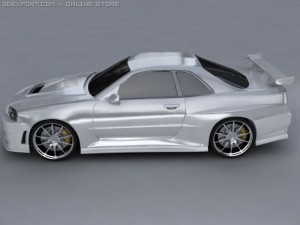 nissan skyline gtr r34 Modello 3D