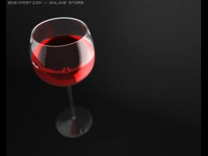 czerwone wino Model 3D