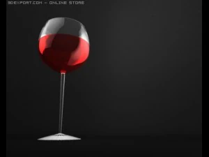 czerwone wino Model 3D