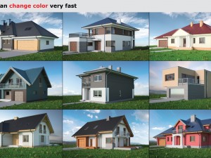 Collection of houses 02 3Dモデル